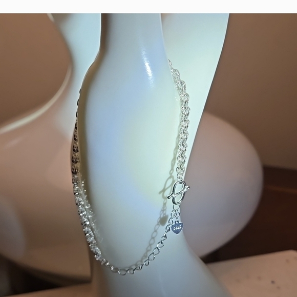 925 Sterling Silver Phoenix Tail Bracelet – Elegant & Minimalist Design About 8" - Picture 7 of 8